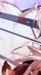  1boy ahoge alyosha_(genshin_impact) aura black_cape cape chromatic_aberration commentary_request dark_aura fur-trimmed_cape fur_trim genshin_impact grey_hair hand_up highres hood hooded_cape long_sleeves male_focus ronova_(genshin_impact) short_hair social_media_composition solo ta_l280 upper_body 
