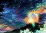  clouds copyright_request highres iy_tujiki night rainbow scenery scenic shooting_star star_(sky) stars sunrise 