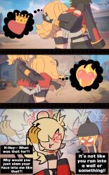 @_@ burnice_white caesar_king_(zenless_zone_zero) hug long_hair luciana_de_montefio medium_hair multiple_girls piper_wheel zenless_zone_zero