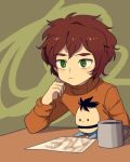  brothers brown_hair coffee_mug green_eyes ike_broflovski kyle_broflovski laphy lowres male short_hair siblings south_park 