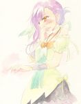  blush hand_to_mouth jewelry necklace odette_(rune_factory) purple_hair rune_factory rune_factory_oceans short_hair yellow_eyes 