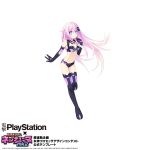  1girl bikini bodysuit breasts choujigen_game_neptune choujigen_game_neptune_mk2 cleavage cleavage_cutout highres long_hair midriff nepgear nepgear_(neptune) official_art purple_sister solo swimsuit thighhighs 