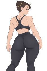  abs absurdres capcom chun-li full_body goon_material highres hot legs muscular muscular_female shredded_muscles sketch street_fighter thick_thighs thighs training 