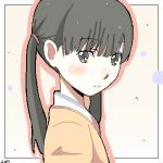  blush chiba_saori face hourou_musuko lowres niea oekaki school_uniform simple_background solo twintails 