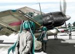  goggles hatsune_miku imperial_japanese_navy jacket military nakajima_c6n rxjx twintails vocaloid world_war_ii wwii 