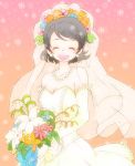  closed_eyes dress eyes_closed flower green_hair inazuma_eleven inazuma_eleven_(series) kino_aki open_mouth short_hair uppi wedding_dress 