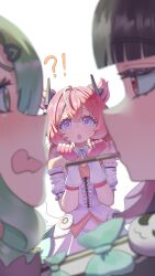 aria_(zenless_zone_zero) long_hair medium_hair multiple_girls nangong_yu pocky_in_mouth sunna_(zenless_zone_zero) yuri zenless_zone_zero