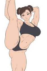  abs absurdres capcom chun-li full_body goon_material highres hot legs muscular muscular_female sketch thick_thighs thighs training 