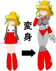  1girl :d absurdres aged_up android antennae armor armored_boots arms_up artist_name asagi10932 bikini_armor black_sleeves blonde_hair blush_stickers bodysuit boots breast_missiles breastplate breasts capelet character_name commentary_request covered_navel covered_nipples double-parted_bangs dress earphones eyes_visible_through_hair full_body gorget green_eyes green_ribbon grey_bodysuit groin hair_between_eyes hair_ribbon hairband hand_on_own_chest headphones heart high_ponytail highres hyper_roll_(marvel_vs._capcom) joints knee_boots knee_guards knee_pads large_breasts large_variant_set leg_up lineart long_hair long_sleeves looking_at_viewer marvel_vs._capcom marvel_vs._capcom_2 mechanical_arms mechanical_boots mechanical_legs mega_man_(classic) mega_man_(series) metal_gloves navel open_mouth petticoat ponytail radio_antenna raised_eyebrows red_armor red_boots red_dress ribbon robot robot_girl robot_joints roll_(mega_man) short_dress shoulder_armor sidelocks simple_background smile solo standing teeth transparent_background turtleneck variant_set white_background white_capelet wide_sleeves 