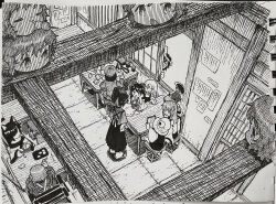  6+girls absurdres alternate_costume animal_ears ascot bow bowl bowl_hat braid camera closed_mouth commentary_request cone_horns dango detached_sleeves disembodied_head dress eating food frog_hair_ornament greyscale hair_bow hair_ornament hair_tubes hakurei_reimu hat highres holding holding_bowl horns imaizumi_kagerou indoors jacket japanese_clothes kijin_seija kimono kirisame_marisa kochiya_sanae long_hair long_sleeves mini_person minigirl missing_headwear monochrome moriya_suwako multiple_girls multiple_heads open_mouth restaurant ribbon-trimmed_bow ribbon-trimmed_sleeves ribbon_trim sandals sekibanki shameimaru_aya shameimaru_aya_(newsboy) shirt shoes side_braid single_braid skewer skirt sleeveless sleeveless_shirt small_horns smile snake_hair_ornament socks sukuna_shinmyoumaru suteruko table touhou traditional_media vest wagashi wakasagihime wide_sleeves wolf_ears wolf_girl 