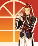  ahoge alternate_costume asch belt formal gloves green_eyes highres jeniasse long_hair male pants payot red_hair redhead serious solo tales_of_(series) tales_of_the_abyss white_gloves 