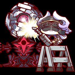  1boy 2others animated animated_gif bandages bottled_stardust chibi fusion glowing glowing_eyes honkai:_star_rail honkai_(series) irontomb ladder lowres lygus_(honkai:_star_rail) mecha mecha_focus mechanical_cyclops_eye mechanical_eyes multiple_others non-web_source nous_(honkai:_star_rail) one-eyed one-eyed_mecha red_eyes robot single_mechanical_eye welding 