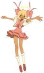  closed_eyes dress eyes_closed guilty halo inazuma_eleven inazuma_eleven_(series) miyasaka_ryou open_mouth outstretched_arms ribbon spread_arms trap 