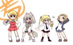  blonde_hair blush brown_eyes brown_hair character_request company_connection hairband hidamari_sketch hys-d k-on! kill_me_baby long_hair manga_time_kirara manga_time_kirara_carat miyako multiple_girls school_uniform short_hair skirt smile sonya_(kill_me_baby) tainaka_ritsu torikoro twintails yuzaki_tatami 