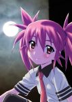  moon morita_kazuaki necktie pink_hair school_uniform seto_no_hanayome short_hair smile twintails 