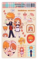  >_< 1boy 1girl 2025_tanso animal_ears apron black_bow black_bowtie black_dress black_jacket black_pants black_shoes bleach blue_necktie blush border bow bowtie brown_eyes cake cake_slice cat_ears chibi chibi_only closed_eyes collared_shirt commentary couple cup curtsey doughnut dress drinking_straw food fruit grid_background hetero highres holding holding_food holding_towel inoue_orihime jacket korean_text kurosaki_ichigo long_hair maid maid_apron maid_headdress mary_janes multiple_views necktie official_alternate_costume orange_(fruit) orange_hair orange_slice pairing_name pants parfait parted_lips puffy_short_sleeves puffy_sleeves rabbit_ears ringlets shared_drink shirt shoes short_hair short_sleeves smile strawberry strawberry_parfait suit_jacket thigh-highs towel untranslatable_commentary waist_apron white_border white_shirt white_thighhighs 