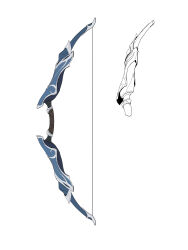  bow_(weapon) commentary concept_art dongho_kang dota_(series) dota_2 english_commentary highres no_humans official_art simple_background sketch weapon weapon_focus white_background 