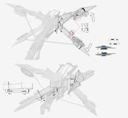  alt_text arrow_(symbol) boyang_zhu commentary concept_art crossbow dongho_kang dota_(series) dota_2 english_commentary highres no_humans official_art reloading simple_background sketch weapon weapon_focus white_background 