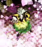  anko_(pixiv251505) flower green_hair green_rose hat heart heart_of_string komeiji_koishi nail_polish rose solo touhou 