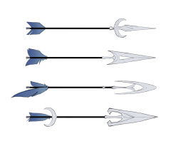  arrow_(projectile) commentary concept_art dongho_kang dota_(series) dota_2 english_commentary no_humans official_art simple_background sketch variations weapon_focus white_background 