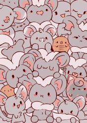  biting biting_ear cinccino commentary_request dedenne downwards_triangle_mouth dust grin highres holding_another's_tail holding_ear jigglypuff lroach minccino one_eye_closed pokemon pokemon_(creature) pokemon_focus single_tooth smile tail triangle_mouth unamused uwu x_anus 