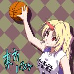  basketball blonde_hair comic horn hoshiguma_yuugi long_hair seren_(staphy) touhou translation_request uniform 