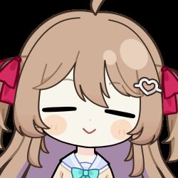 1girl ahoge animated animated_gif aqua_bow aqua_bowtie blue_sailor_collar blush_stickers bow bowtie brown_hair cardigan chibi chibi_only chunye_haruya closed_mouth commentary commission crying dot_nose english_commentary hair_between_eyes hair_ornament hair_ribbon heart heart_hair_ornament long_hair lowres neuro-sama neuro-sama_(1st_costume) red_ribbon ribbon sailor_collar second-party_source shirt solo sticker_(medium) streaming_tears tearing_up tears transparent_background two_side_up upper_body vedal_ai virtual_youtuber white_shirt yellow_cardigan 