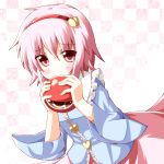  covering_mouth hairband heart komeiji_satori ominaeshi ominaeshi_(takenoko) pink_eyes pink_hair solo third_eye touhou 