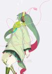  coat digital_media_player green_hair hatsune_miku headphones long_hair sarnath scarf skirt solo twintails vocaloid 