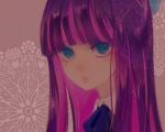  ascot blue_eyes bow bust close-up coco_(coconoe_t) eyelashes hair_bow hair_ornament lips long_hair lowres multicolored_hair panty_&amp;_stocking_with_garterbelt pink_hair purple_hair solo stocking_(character) stocking_(psg) 