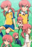  blue_eyes inazuma_eleven inazuma_eleven_(series) inazuma_eleven_go kirino_ranmaru long_hair pink_hair school_uniform soccer_uniform thigh-highs thighhighs trap twintails 