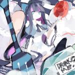  blue_eyes drawr food long_hair multicolored_hair panty_&amp;_stocking_with_garterbelt stocking_(character) stocking_(psg) sweets two-tone_hair 