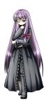  4129714 book boots cloak cosplay kingdom_hearts long_hair pale_skin patchouli_knowledge purple_eyes purple_hair solo standing touhou transparent_background very_long_hair violet_eyes wink zexion zexion_(cosplay) 