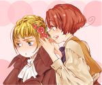  axis_powers_hetalia blonde_hair blue_eyes braid crossdressinging flower genderswap holy_roman_empire_(hetalia) lowres northern_italy_(hetalia) 