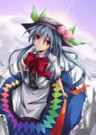  cloud clouds hat hinanawi_tenshi keystone looking_up ram_hachimin solo sunbeam sunlight sword touhou weapon 