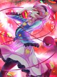  1girl dedeyong dress hairband heart komeiji_satori open_mouth pantyhose pink_eyes pink_hair short_hair solo stained_glass third_eye touhou 