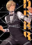  bowtie broken_glasses chain chains durarara!! formal heiwajima_shizuo rem_(artist) smoking solo 