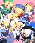  androgynous bandage bandages blonde_hair braid goma_tonbi mask multiple_persona nintendo ocarina_of_time red_eyes reverse_trap sheik super_smash_bros. surcoat the_legend_of_zelda white_hair 