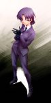 earrings fate/hollow_ataraxia fate/stay_night fate_(series) formal gloves highres jewelry pant_suit suit uraomote 
