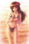   bikini breasts dead_or_alive flower goto_p kasumi long_hair  