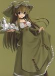  apron cleavage dress green katahira_masashi tagme tea 