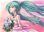  aqua_hair blush bride dress elbow_gloves hamoto hatsune_miku long_hair twintails vocaloid wedding_dress 