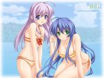   ahoge bikini blush breasts long_hair wallpaper  