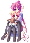  long_hair mahou_shoujo_lyrical_nanoha mahou_shoujo_lyrical_nanoha_a's pantyhose signum takamachi_nanoha teruui very_long_hair 