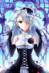  dark_lore dress elbow_gloves gloves hair_over_one_eye iri_flina lowres nardack one-eyed short_hair silver_hair single_eye solo sword_girls veil wedding_dress 