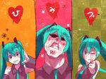  aqua_hair comic grin hatsune_miku heart left-to-right_manga long_hair man_face onionholic pointing smile translated twintails vocaloid wink 
