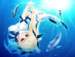  aisaka_tsugumi animal blonde_hair blue_eyes dolphin fusataka_shikibu game_cg renai_saimin thigh-highs thighhighs twintails underwater 