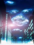  city cityscape cloud clouds drpow lamppost moon night night_sky no_humans original power_lines scenery sky tom_(drpow) 