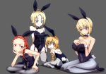  angelene anieze_sanctis animal_ears bare_shoulders blonde_hair blue_eyes braid breast_envy breasts bunny_ears bunny_girl bunny_tail bunnysuit cleavage flat_chest garter_straps highres kneeling large_breasts luccia multiple_girls orsola_aquinas pantyhose pink_hair red_hair short_hair sitting solo tail thigh-highs thighhighs to_aru_majutsu_no_index touryou ursula_aquinas 