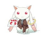  4law business_suit calling_card comic formal kyubey mahou_shoujo_madoka_magica no_humans red_eyes solo suit tepco teritama 